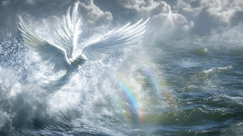 Ocean Angel with Rainbow