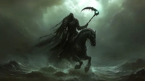 Dark Horseman Over the Sea