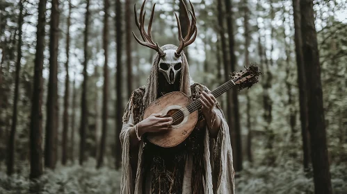 Mystic Guitarist in the Whispering Woods