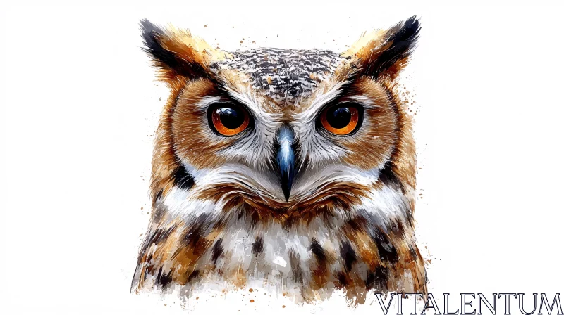 AI ART Expressive Owl Art Piece