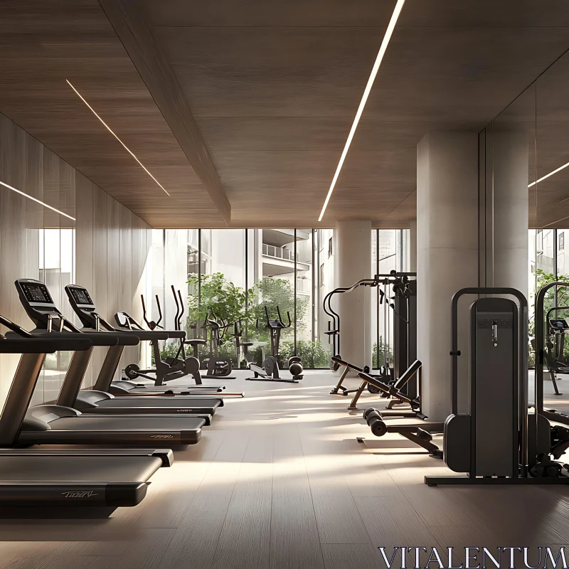 AI ART Bright and Spacious Fitness Center