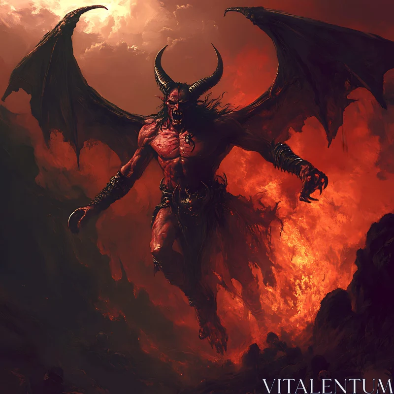 AI ART Infernal Demon Rising