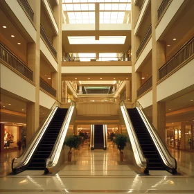 Interior Architecture with Escalators