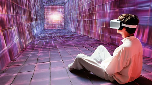 VR Experience in Abstract Room