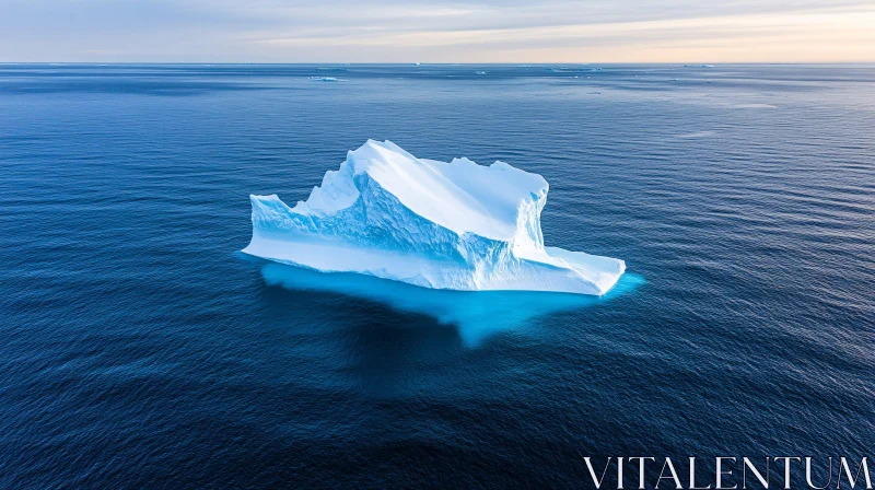 AI ART Pristine Iceberg in Serene Arctic Waters