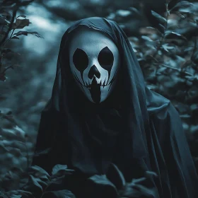 Grim Reaper Masked in Shadow