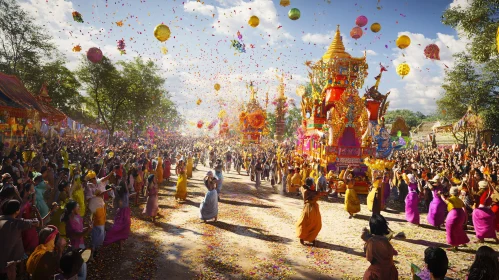 Joyful Gathering with Confetti Shower