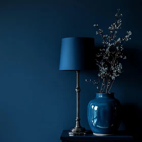 Serene Blue Interior Still Life