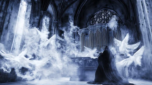 Ethereal Gathering in Gothic Hall