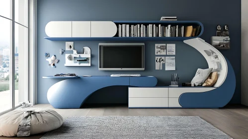 Contemporary Room with Unique Furniture