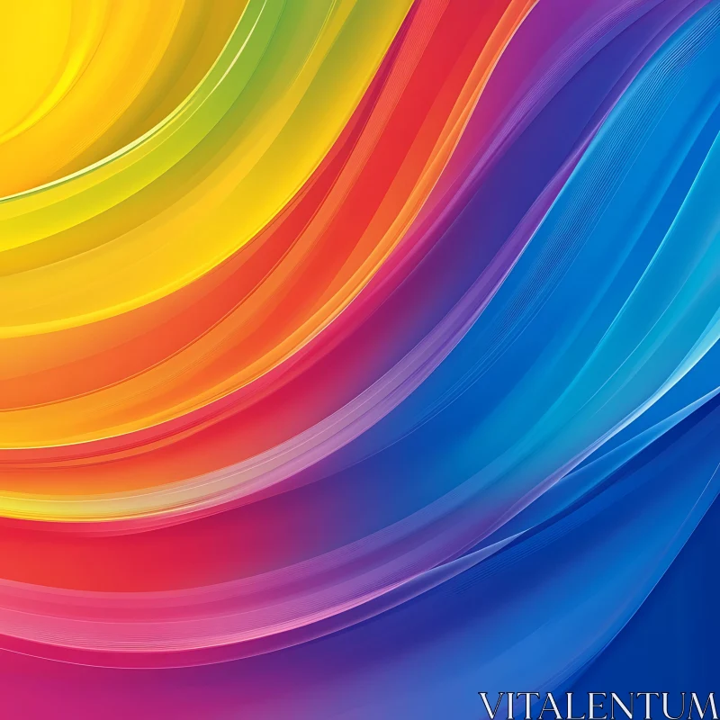 Spectrum in Motion: Abstract Color Swirls AI Image