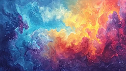 Vibrant Swirls of Abstract Clouds