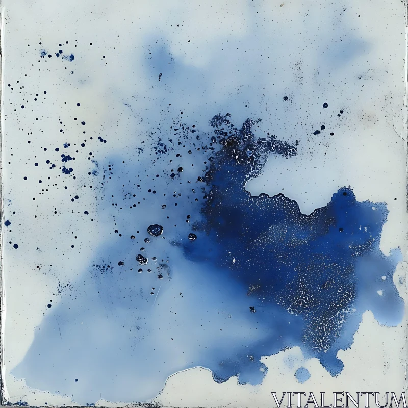 Blue Splash Abstract Design AI Image