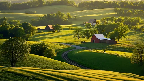 Rolling Hills Farm Scenery