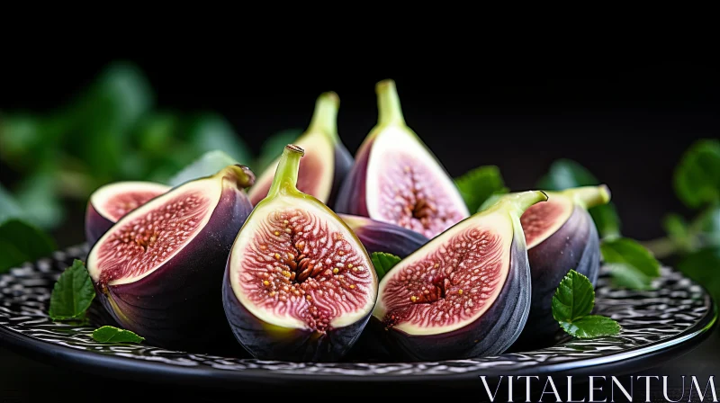 Exotic Figs in Vibrant Colors - A Study in Contrast AI Image