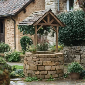 Rustic Well Surrounded by Greenery