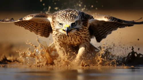 Intense Hawk Emergence: Capturing Raw Energy