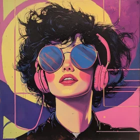 Stylish Woman Portrait with Retro Vibes