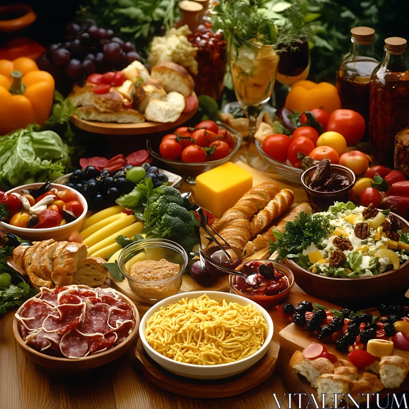 Sumptuous Food Spread Featuring Fresh Produce