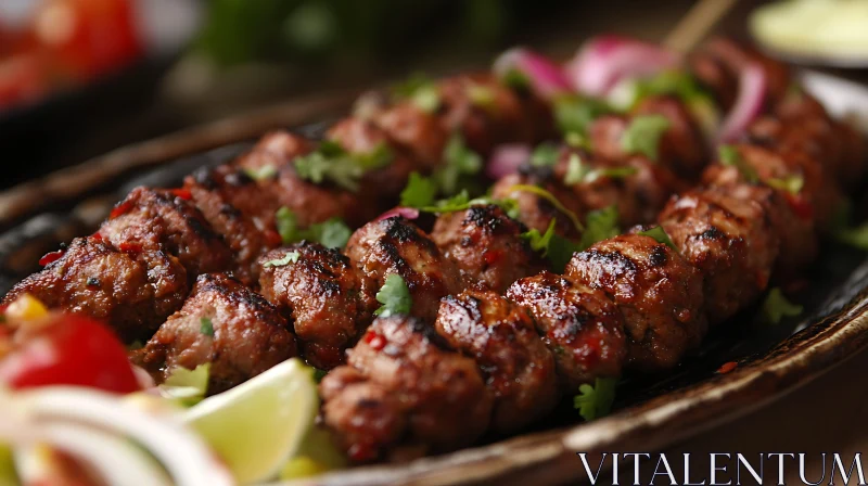 Barbecued Meat Skewers