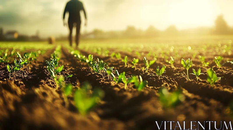 Cultivation at Sunset: A Field's Promise