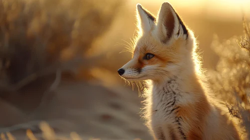 Fox Portrait at Golden Hour
