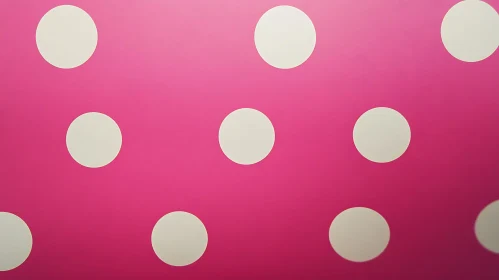Pink Backdrop with White Polka Dots