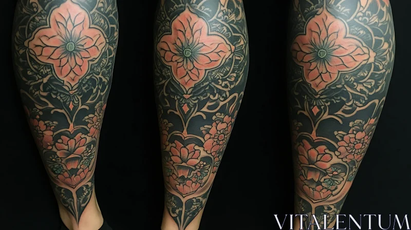 Detailed Floral Tattoo Sleeve