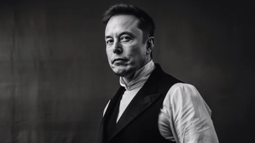 Formal Monochromatic Image of Elon Musk