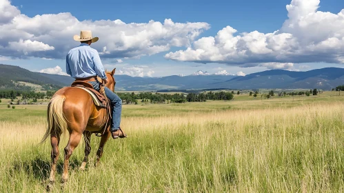 Lone Rider in the American West