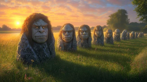 Sunset Stone Guardians: A Field of Monsters