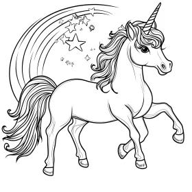 Monochrome Unicorn Fantasy Art