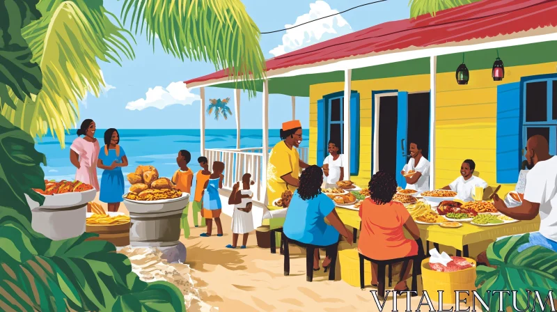 Coastal Family Feast by the Sea