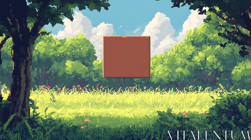 Tranquil Pixel Art Nature Scene
