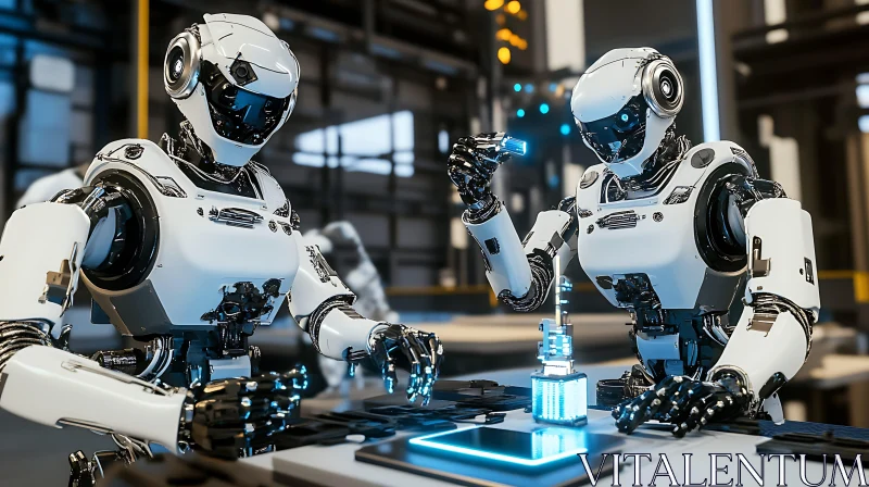 Robotic Assembly Line AI Image