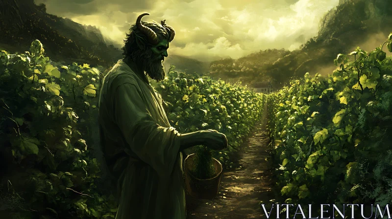 Green Man in Vineyard