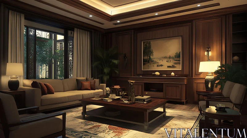 Classic Interior with Wooden Accents