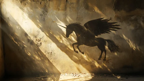 Ethereal Unicorn Wall Painting