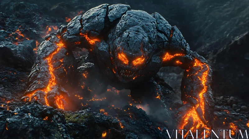 Lava Infused Golem of Stone and Fire