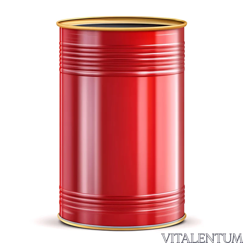 Crimson Cylinder: A Study in Metal AI Image