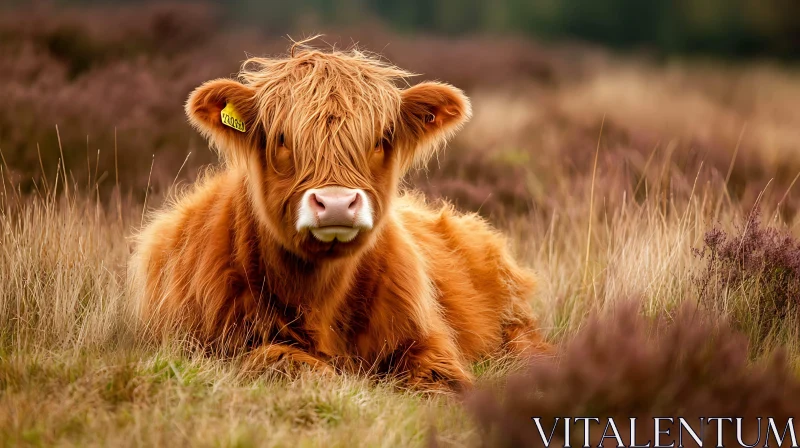 Ginger Highland Cow Portrait
