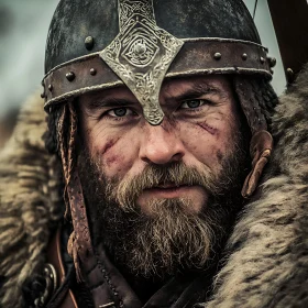 Battle-Hardened Viking Warrior Close-Up