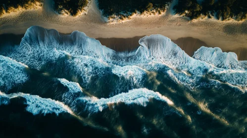Top-Down View of Coastal Waves