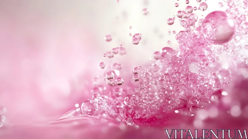 Fluid Macro Bubble Art in Pink Hues