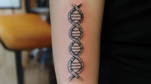 DNA Double Helix Arm Tattoo