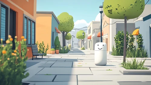 Whimsical Cartoon Cityscape