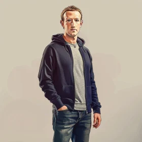 Mark Zuckerberg in a Casual Outfit