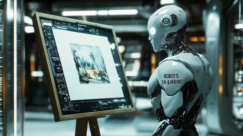 AI Robot and Artwork