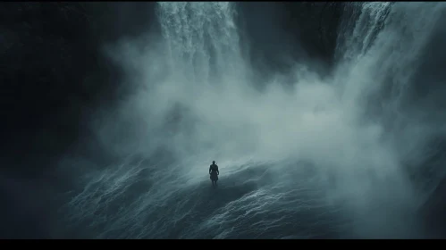 Figure Before the Waterfall