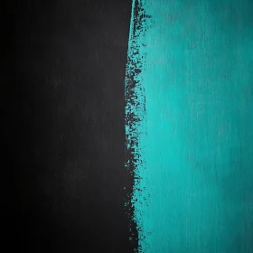 Abstract Black and Teal Art Composition